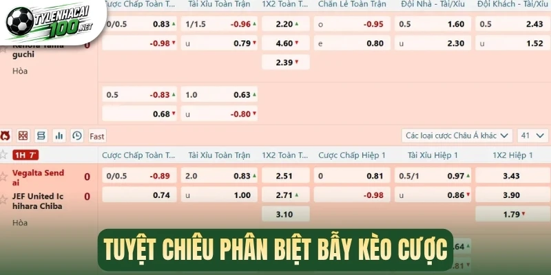 Tuyệt chiêu phân biệt bẫy kèo cược