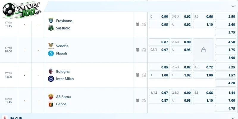 Lựa chọn sáng cửa trận Bologna vs Inter Milan